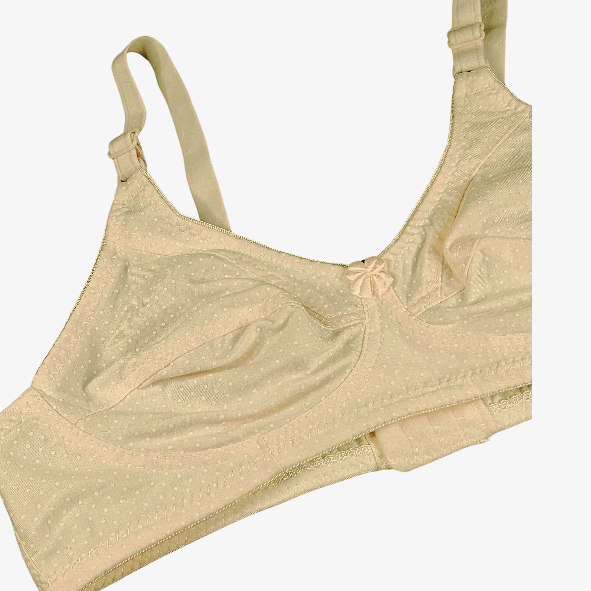 FEMINIQUE Dotted Jersey Bra for Women - Soft, Breathable & Comfortable Everyday Wear-SKIN